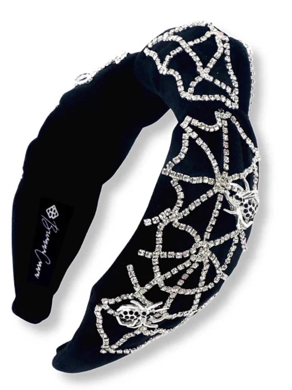 BRIANNA CANNON
BLACK VELVET HEADBAND WITH CRYSTAL SPIDERWEB AND SPIDERS